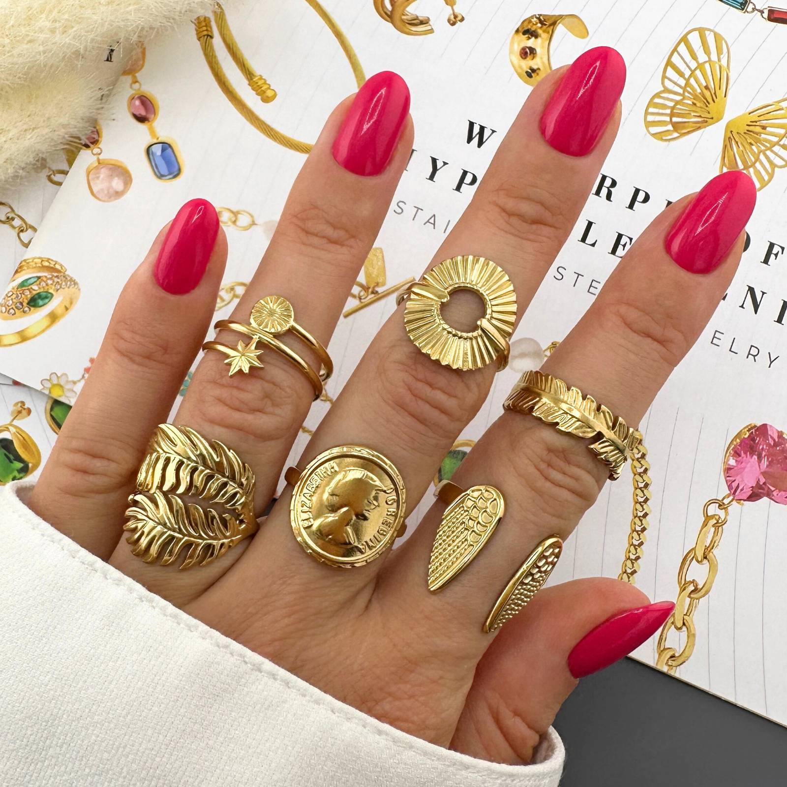 Flower Ring, 18K Gold Plated