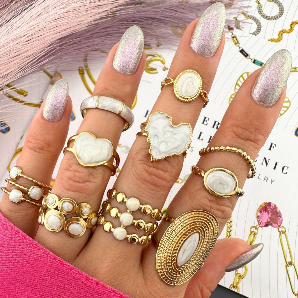 Pearl Ring, 18K Gold Plated