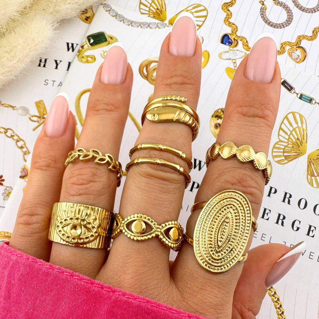 Dual Ring, 18K Gold Plated