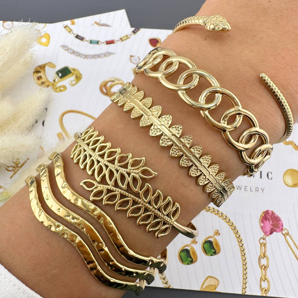 Snake Bracelet, 18K Gold Plated