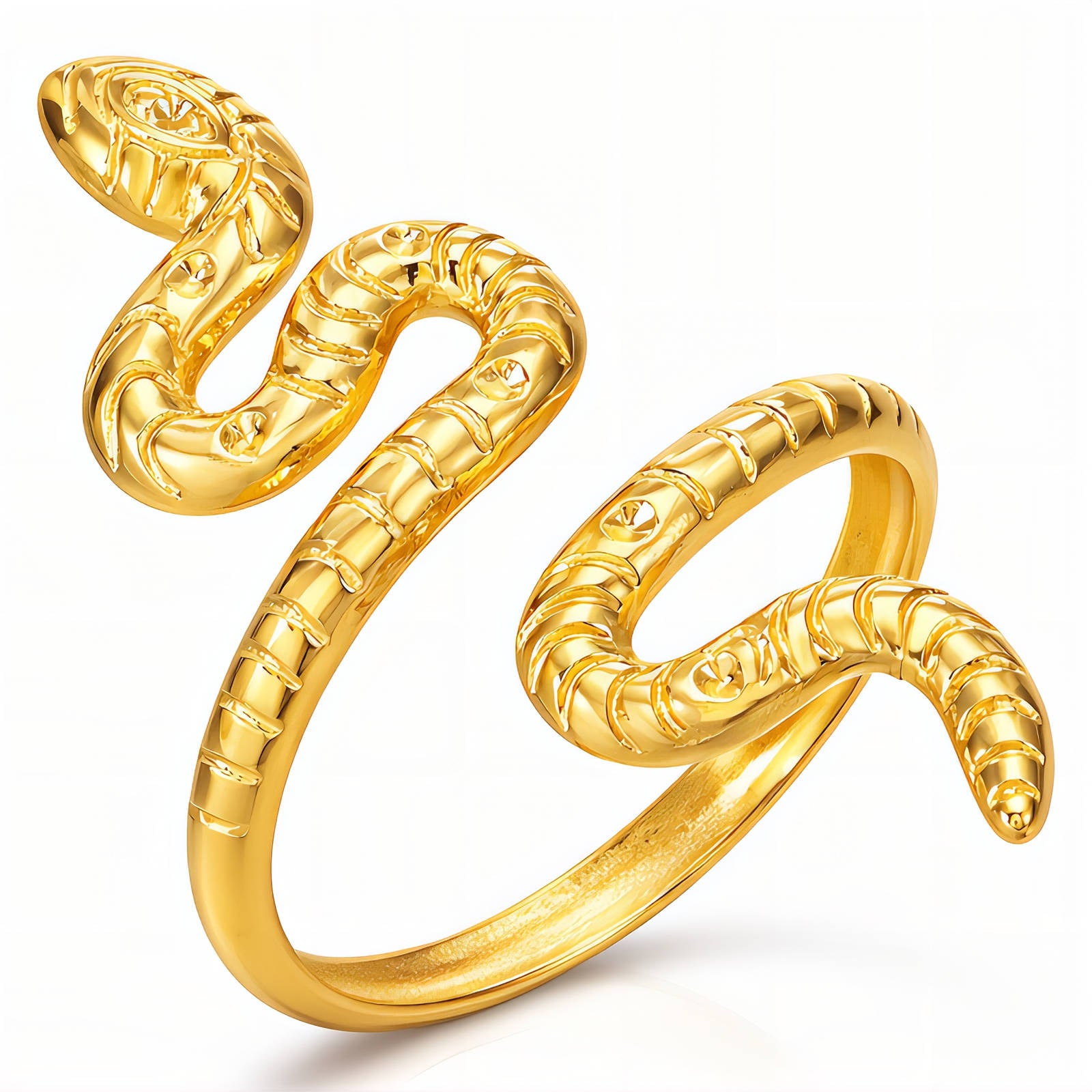 Snake Ring, 18K Gold Plated