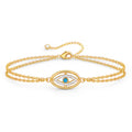 Evil Eye Bracelet, 18K Gold Plated