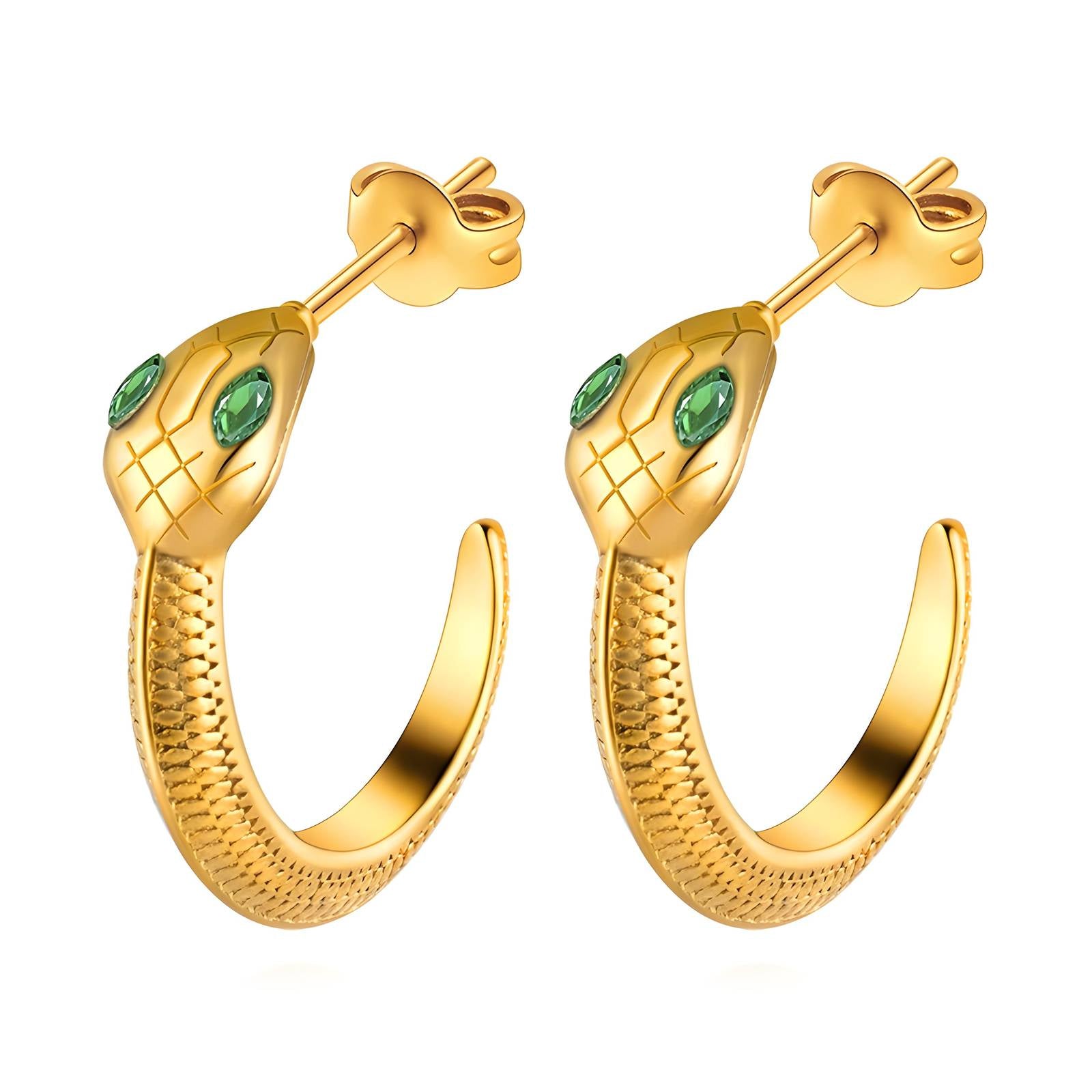 Snakes Stud, 18K Gold Plated