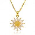 Flower Necklace, 18K Gold Plated