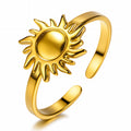 Sun Ring, 18K Gold Plated