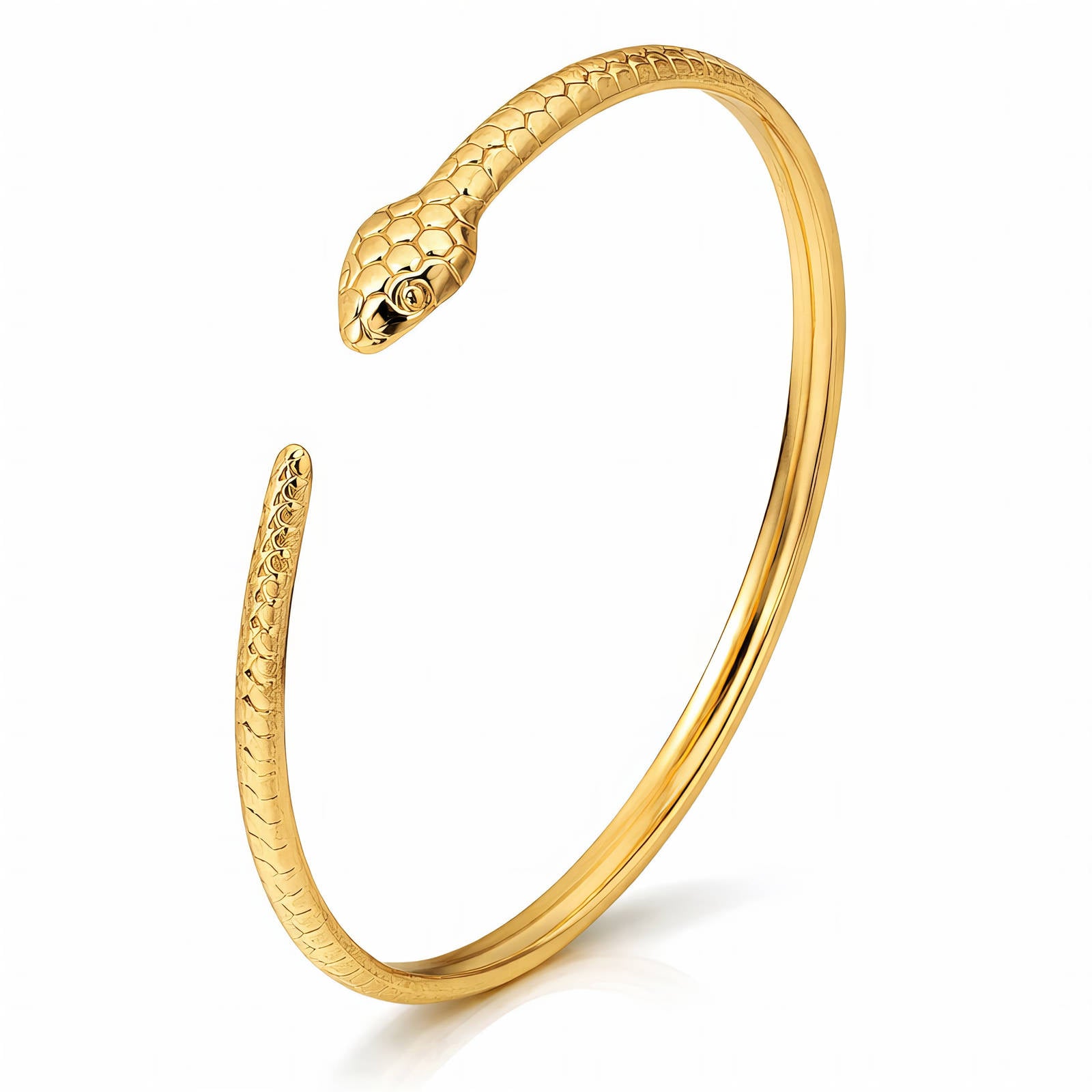 Snake Bracelet, 18K Gold Plated