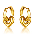 Heart Earring, 18K Gold Plated