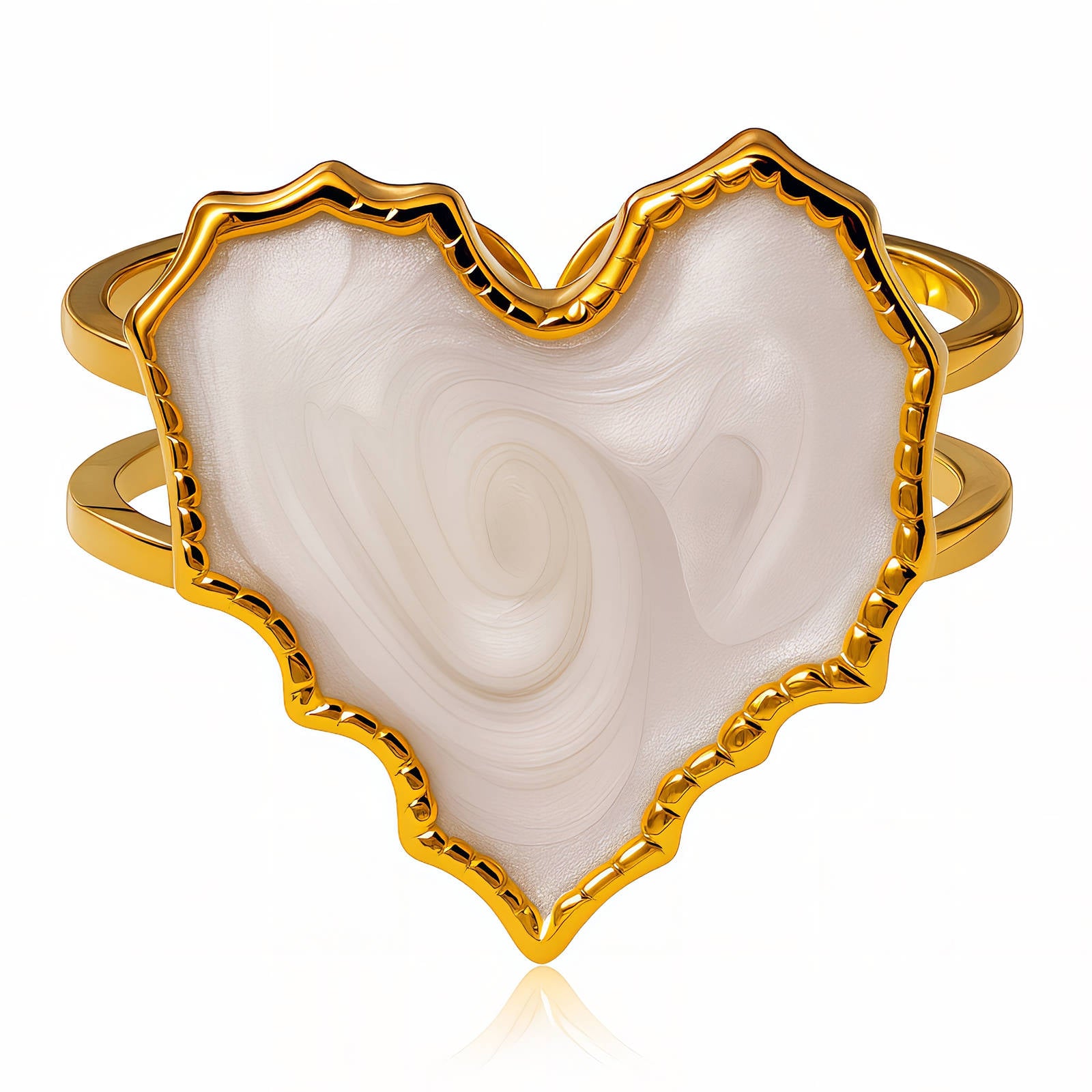 Heart Ring, 18K Gold Plated