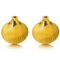 Seashells Stud, 18K Gold Plated