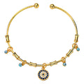 Evil Eyes Bracelet, 18K Gold Plated
