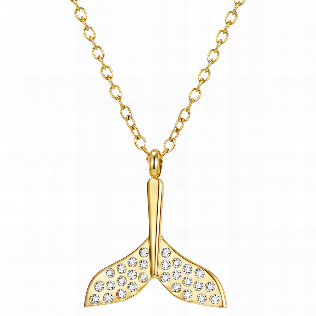 Fin Necklace, 18K Gold Plated