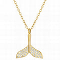Fin Necklace, 18K Gold Plated