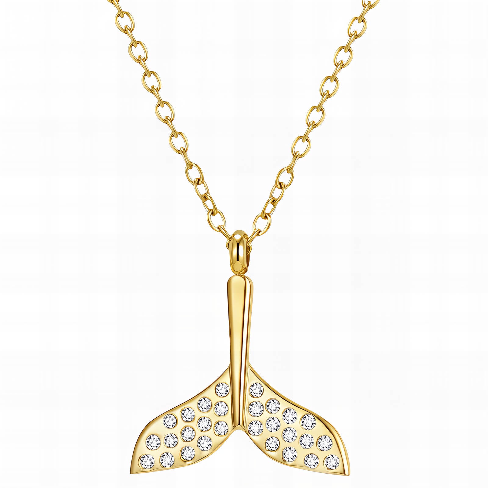 Fin Necklace, 18K Gold Plated