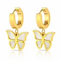 Butterflies Hoop, 18K Gold Plated