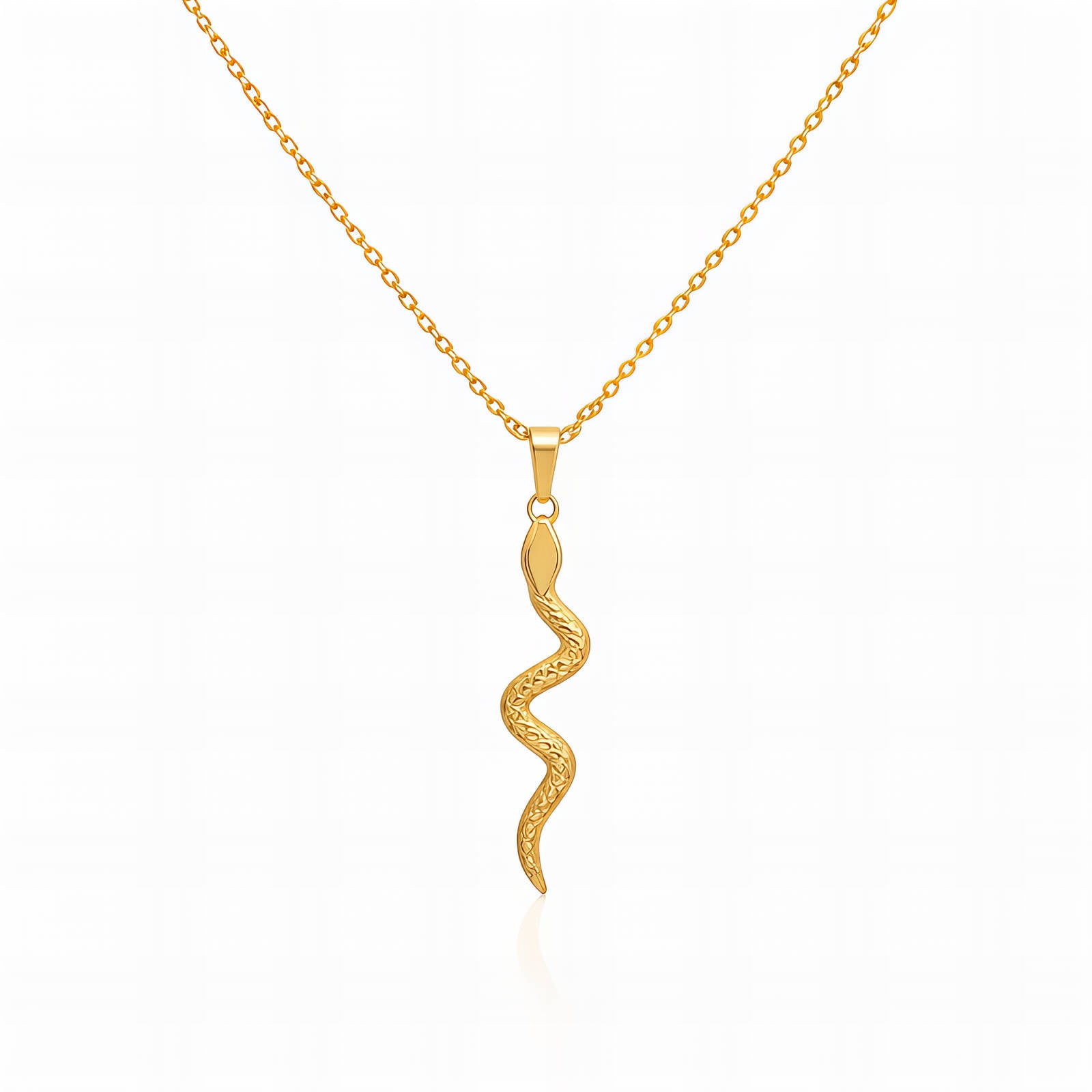Snake Necklace, 18K Gold Plated
