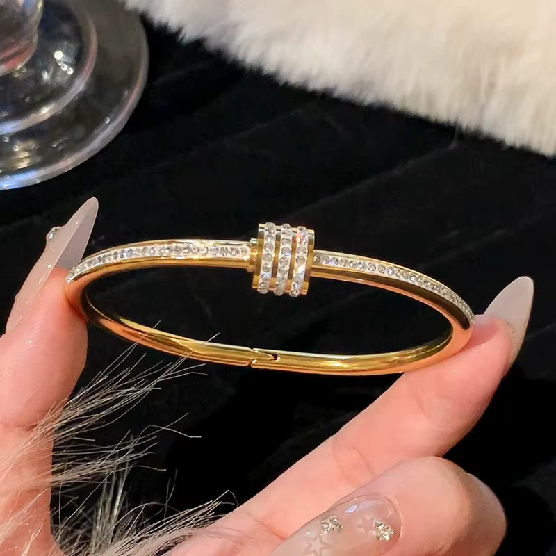 Forever Bond Bangle, 18K Gold Plated
