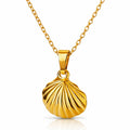 Seashell Necklace, 18K Gold Plated