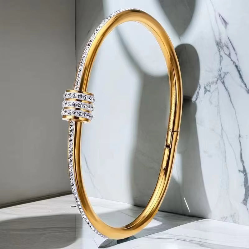 Forever Bond Bangle, 18K Gold Plated